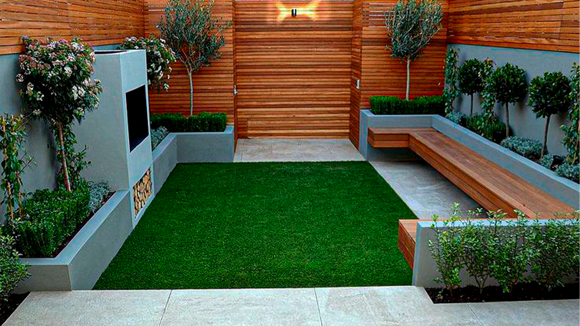Transformed backyard with unique features after pool removal